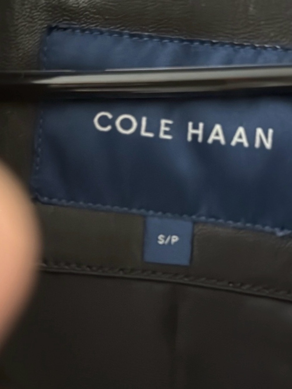 Cole Haan Men's Black Leather Zip-Front Jacket - Picture 3 of 6